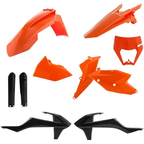 Acerbis Full Replacement Plastic Kit - Orange/Black - KTM - '19 | 2733426345