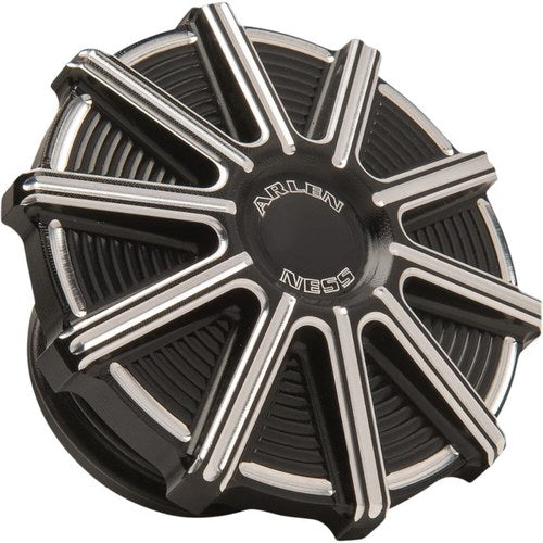 Arlen Ness Gas Cap - Black Contrast Cut - 10 Gauge | 701-002