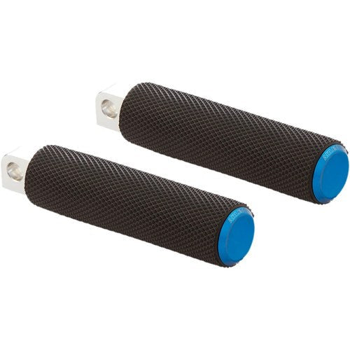 Arlen Ness Passenger Knurled Peg - Blue - Flde | 07-951