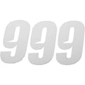 D'Cor Visuals Slash Number Plate - #9 - White - 4" | 45-28-9