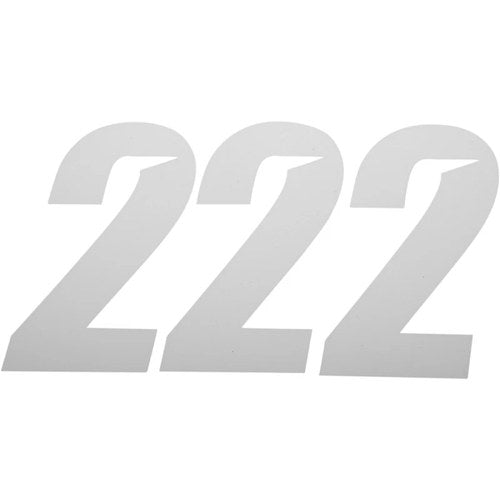D'Cor Visuals Slash Number Plate - #2 - White - 7" | 45-32-2