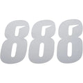 D'Cor Visuals Slash Number Plate - #8 - White - 7" | 45-32-8