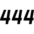D'Cor Visuals Race Number Plate - #4 - Black - 6" | 45-35-4