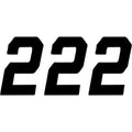 D'Cor Visuals Race Number Plate - #2 - Black - 4" | 45-33-2