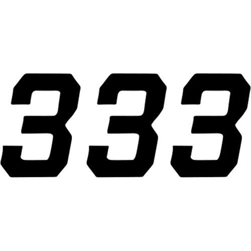 D'Cor Visuals Race Number Plate - #3 - Black - 4" | 45-33-3