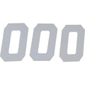 D'Cor Visuals Race Number Plate - #0 - White - 6" | 45-36-0