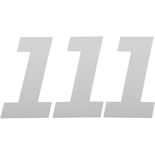 D'Cor Visuals Race Number Plate - #1 - White - 4" | 45-34-1