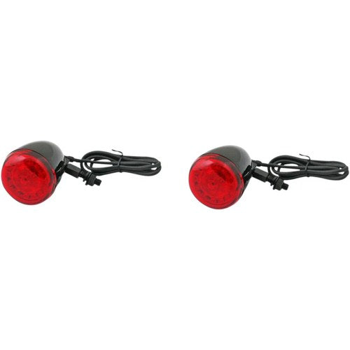 Custom Dynamics ProBEAM Universal Turn Signals - Black/Red | PB-UNV-RTS-RR-B