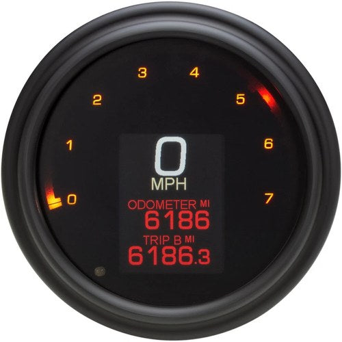 Dakota Digital Tank Speedometer - Black Bezel - 4.5" | MLX-2000-K
