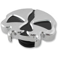 Drag Specialties Split Skull Gas Cap - Chrome - Non-Vented | 78049B2