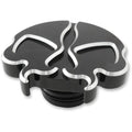 Drag Specialties Split Skull Gas Cap - Black - Non-Vented | 78049BB2