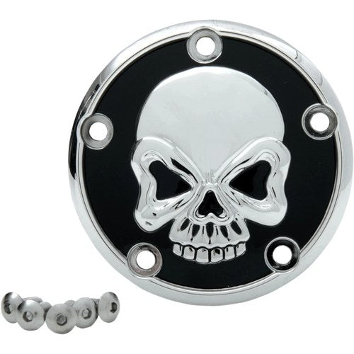 Drag Specialties Point Cover Skull Chrome 5 Hole | 301711