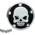 Drag Specialties Point Cover Skull Chrome 5 Hole | 301711