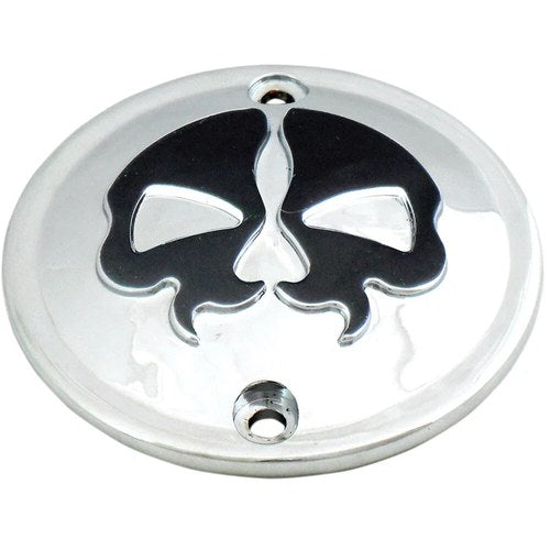 Drag Specialties Point Cover Split Skull - Chrome - XL | 78042B2