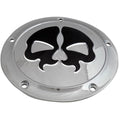 Drag Specialties Split Skull Derby Cover - Chrome | 78046B4