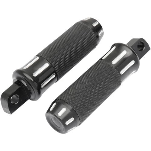 Drag Specialties Custom Footpegs - Black Cut | 354128