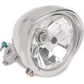 Drag Specialties 5-3/4" Head Light with Visor - Clear Lens - Chrome | 20-0444