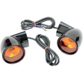 Drag Specialties Bullet Turn Signal Lights Flt - Black | 12-0224B-2
