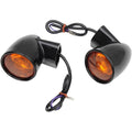Drag Specialties Rear Bullet Turn Signal Lights Flt - Black | 12-0224GBR-2