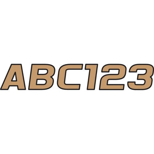 Hardline I.D. Sticker Kit - 700 Series - Brown | BRBLK700