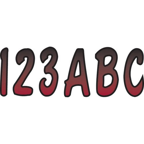 Hardline I.D. Sticker Kit - 200 Series - Burgundy Gradation | RUBKG200