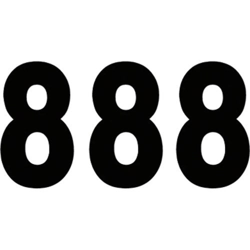 Factory Effex Pro Number 8 - Black - 8" | 02-4368