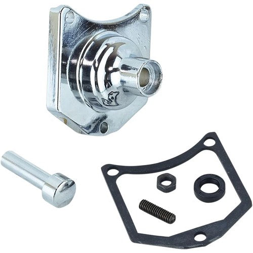 Drag Specialties Solenoid End Cover - Starter Button - Chrome | 79-4006