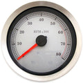 Drag Specialties 4" Electronic Tachometer - White Face | 83114S