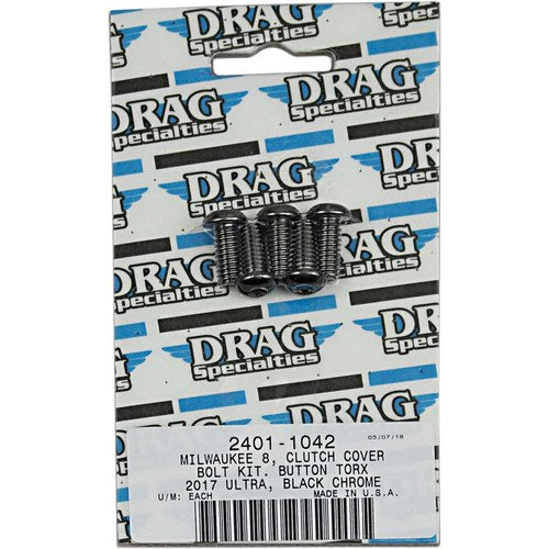 Drag Specialties Bolt Kit Clutch Black/Chrome Torx | MK788BK