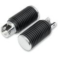 Drag Specialties Driver Pegs - Rubber - Chrome End | 361541-BC306