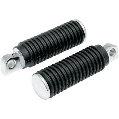 Drag Specialties Passenger Pegs - Rubber - Chrome End | 72497-SC2