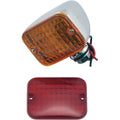 Drag Specialties Rectangular Market Light, Dual Filament, Amber/Red 163075-BC216