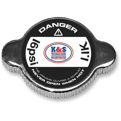 K&S Technologies Radiator Cap - Grip-Style - Chrome - 16 psi | 58-1011