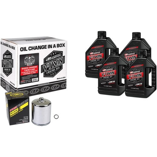 Maxima Racing Quick Change Twin Cam Synthetic 20W-50 Oil Change Kit 90-119014PC