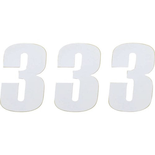 Moose Racing Race Number 3 - White - 4.5" | 80003