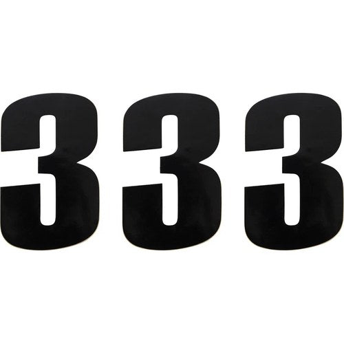 Moose Racing Race Number 3 - Black - 6" | 80113