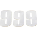 Moose Racing Race Number 9 - White - 6" | 80109