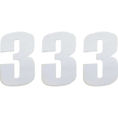 Moose Racing Race Number 3 - White - 6" | 80103