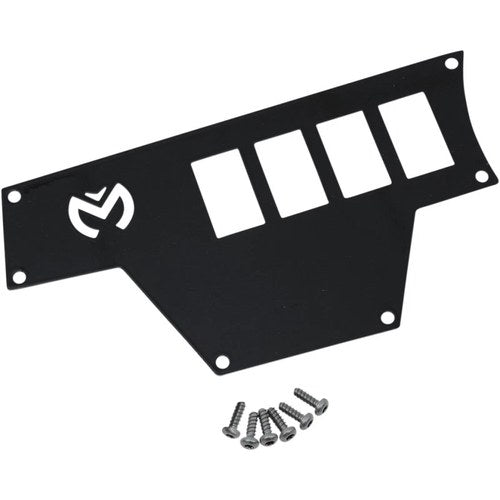 Moose Utility Division Large Dash Plate - Left - Black - Rzr | 100-4360-PU