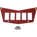 Moose Utility Division Dash Plate - Red - 5 Switch - Rzr | 100-4383-PU