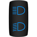 Moose Utility Division Rocker Switch - Hi/Lo Beam - Blue | HLB-PWR