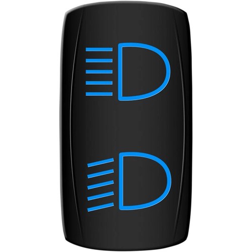 Moose Utility Division Rocker Switch - Hi/Lo Beam - Blue | HLB-PWR