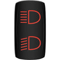 Moose Utility Division Rocker Switch - Hi/Lo Beam - Red | HLB-PWR-R