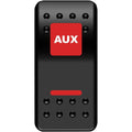 Moose Utility Division Rocker Switch - Auxilary Power - Red | AUX-PWR-R