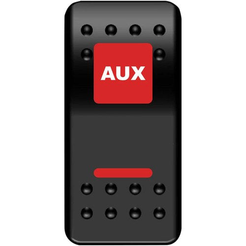 Moose Utility Division Rocker Switch - Auxilary Power - Red | AUX-PWR-R