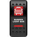 Moose Utility Division Rocker switch - Bumper Light Bar - Red | BLB-PWR-R