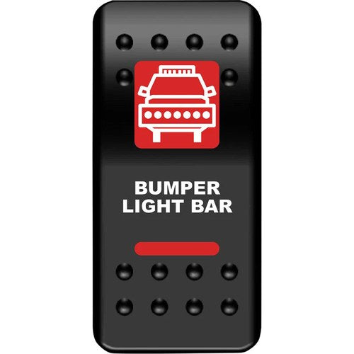 Moose Utility Division Rocker switch - Bumper Light Bar - Red | BLB-PWR-R