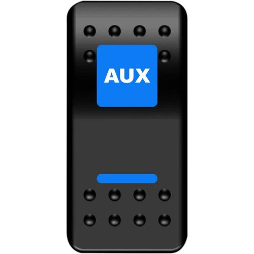 Moose Utility Division Rocker Switch - Auxilary Power - Blue | AUX-PWR