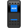 Moose Utility Division Rocker Switch - Auxilary Power - Blue | AUX-PWR