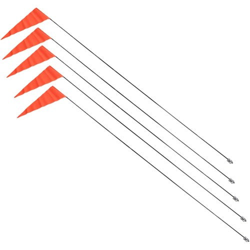 Safety Vehicle Emblem Flag and Pole - 6' Black Pole - 5 Pack | 9B Black